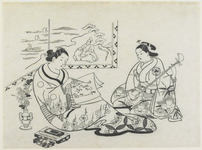 (Mitate van Matsukaze en Murasame), ca. 1704-1706 door Okumura Masanobu